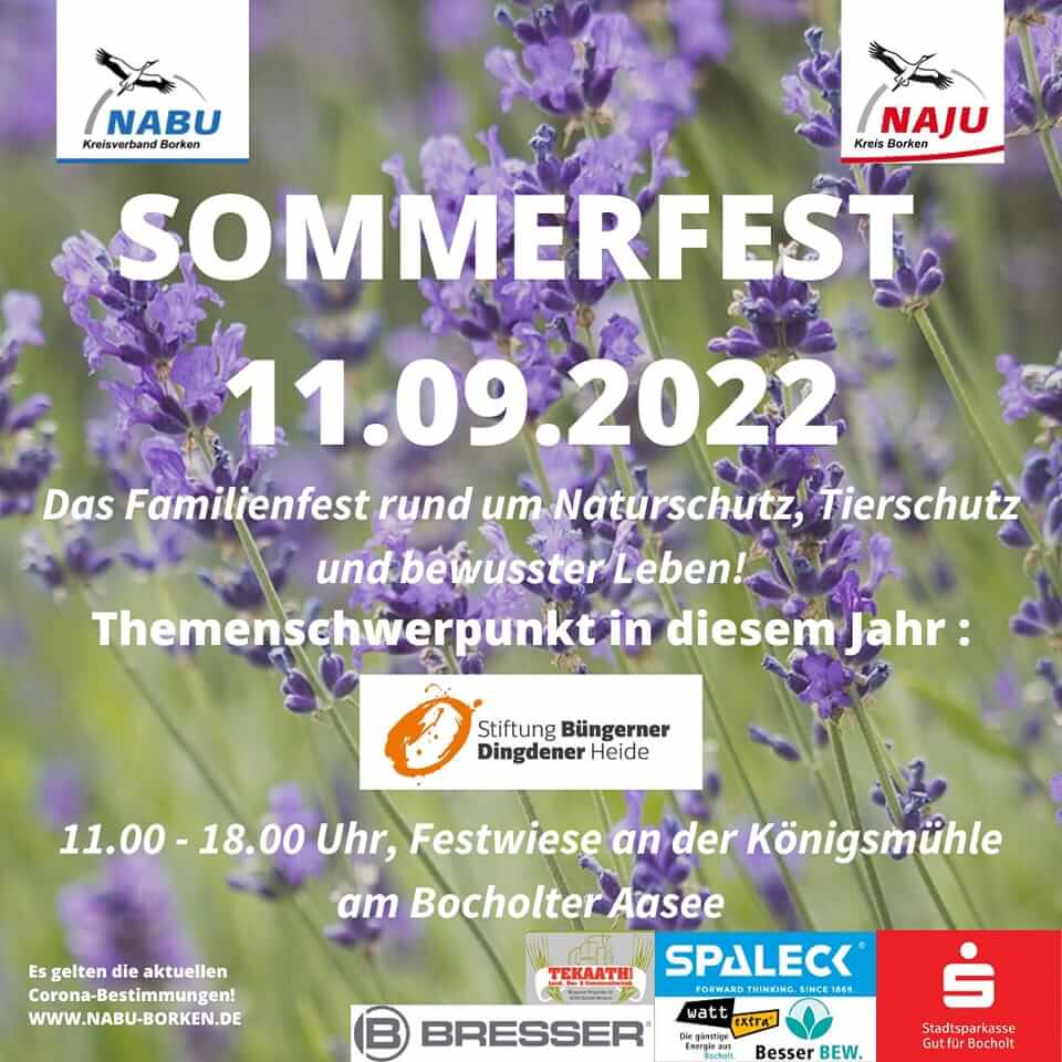 Ankündigung zum NABU-Sommerfest 2022